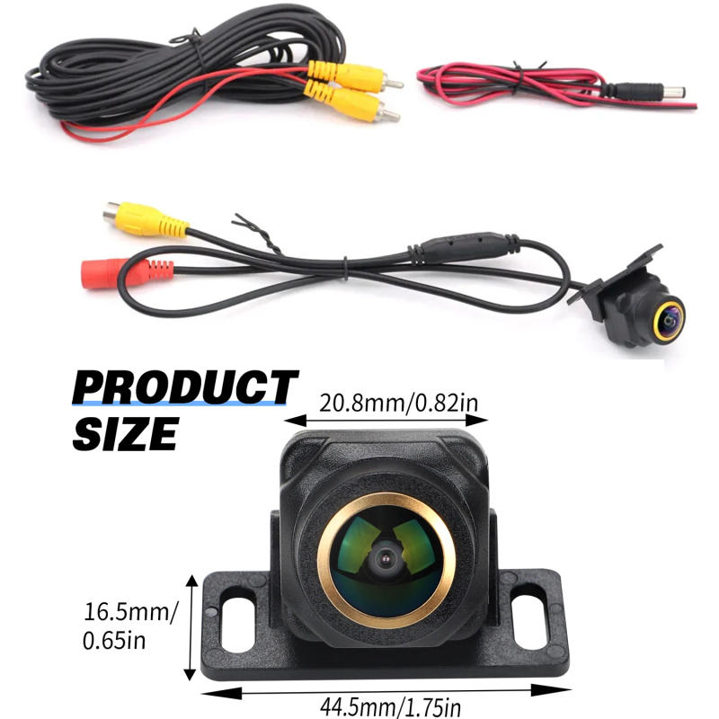 Description Picture 6 of itemDynamic Trajectory Backup Camera, HD 170° Wide Angle Fisheye Golden Lens Full Color Night Vision Front/Rear/Left/Right View Car