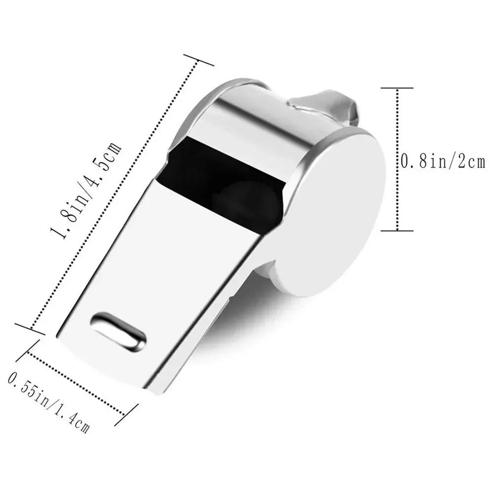 Description Picture 6 of itemMetal Whistle with Rope Professional Soccer Referee Extra Loud Whistle for Football Basketball Sports Training Outdoor Survival