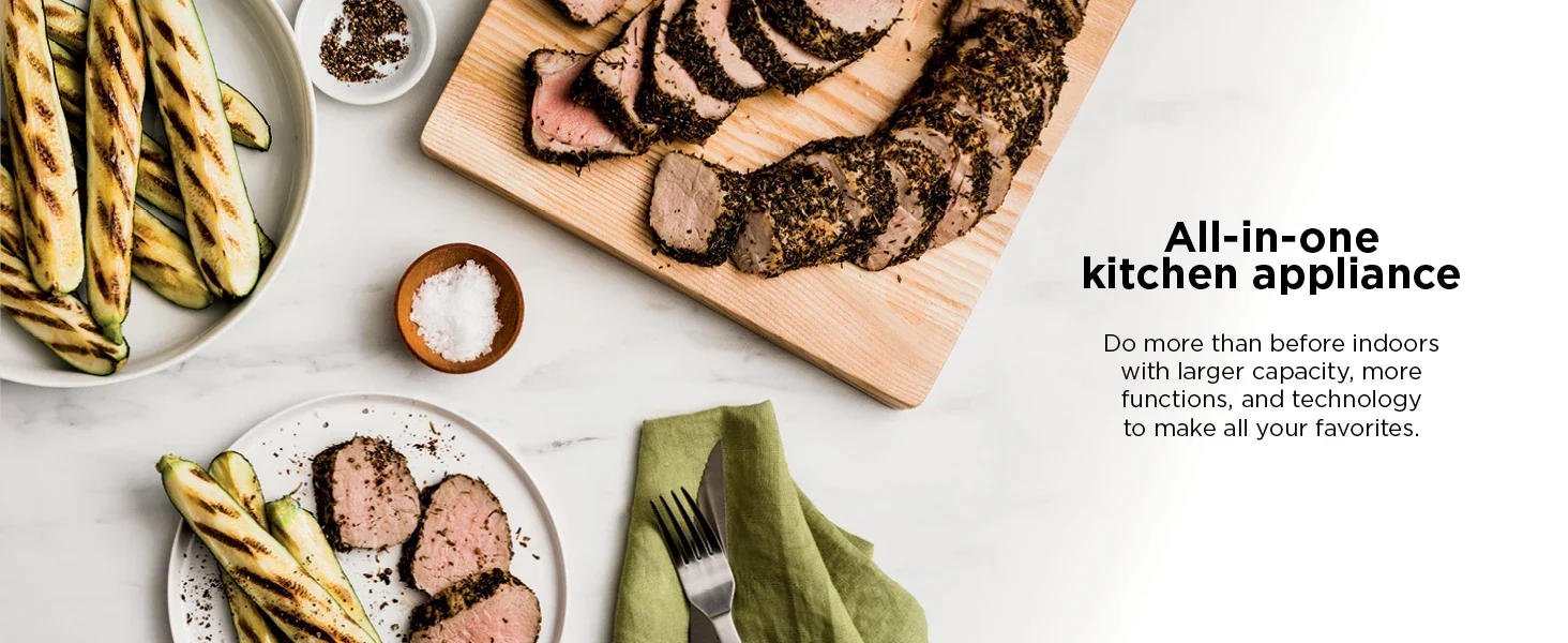 Description Picture 6 of itemIG651 Foodi Smart XL Pro 7-in-1 Indoor Grill/Griddle Combo use Opened or Closed Air Fry Dehydrate & More