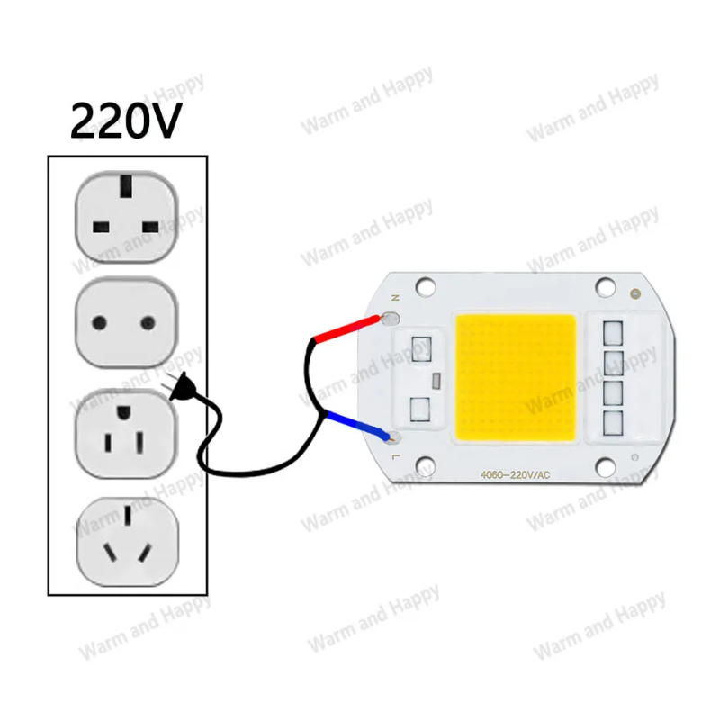 Description Picture 4 of item10pcs 50W AC220V No Need Driver LED COB Chip Bead Smart IC Chips 3000k 4000k 6500k For LED Floodlight Spotlight