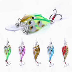 9g 75mm High Quality Fishing Lures Crankbait  Fishing Wobblers Floating Hard Bait Isca Bait 3D simulation of schooling fish eyes