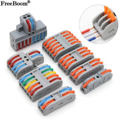 1~100pcs Quick Wire Connectors Universal Compact Splicing Wiring Cable Connection 0.08-4.0mm2 Push-in Conductor Terminal