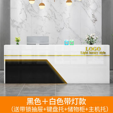 European Simple Bar Cashier Counter Company Front Desk Reception Desks Clothing Store Light Luxury Bar Counter Office Furniture