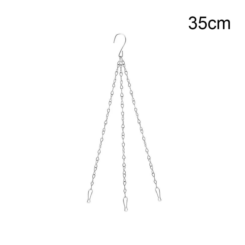 Description Picture 4 of itemHanging Flower Pot Silver 3 Strand Replacement Garden Hanging Basket Spare Metal Chains Hanger For Home Garden Decoration