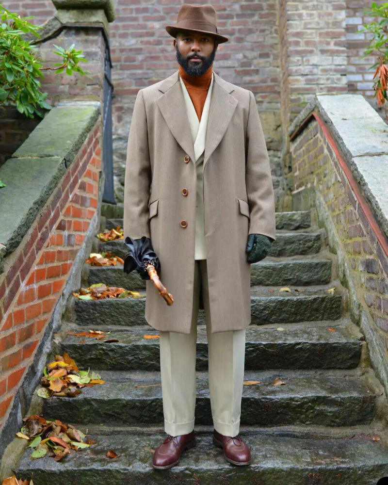 Description Picture 3 of itemBusiness Brown Men Suit Tailor-Made 3 Pieces Coat Blazer Pants Single Breasted Slim Formal Business Causal Party Host Tailored