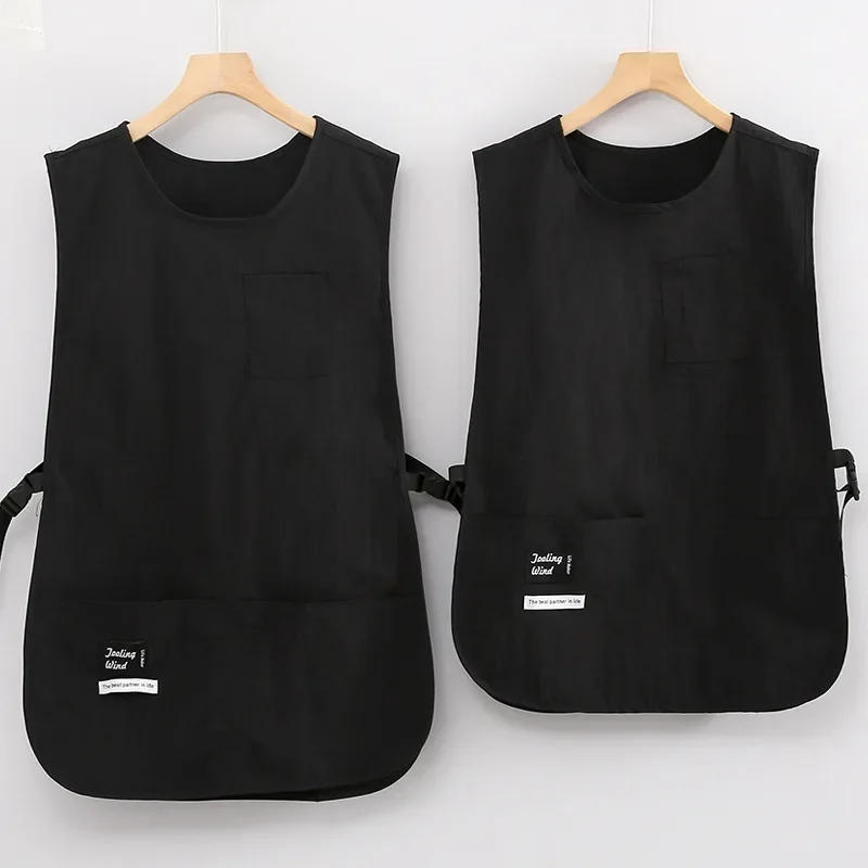 Description Picture 3 of itemApron Kitchen Home Cooking Baking Restaurant Work Uniform Waterproof Barista Vest Waist Protection Customizable Fashion Men