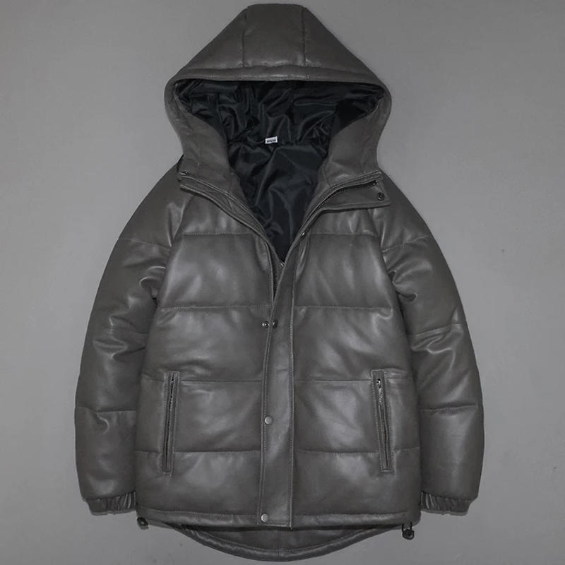 Description Picture 5 of itemFree shipping.Winter warm sheepskin leather coat.Men quality duck down leather jacket.quality US size real leather clothing