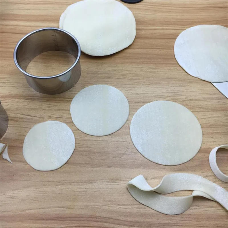 Description Picture 5 of item3Pcs Cookie Pastry Maker Portable Dumplings Cutter Stainless Steel Dough Cutting Tool Round/Flower Shaped Kitchen Gadgets