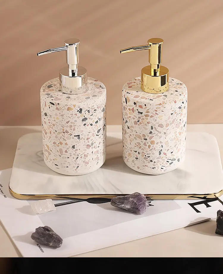 Description Picture 6 of itemNordic Ceramic Lotion Bottle Shower Gel Dispenser Hand Sanitizer Liquid Soap Dispenser Bottling Bottle Bathroom Accessories