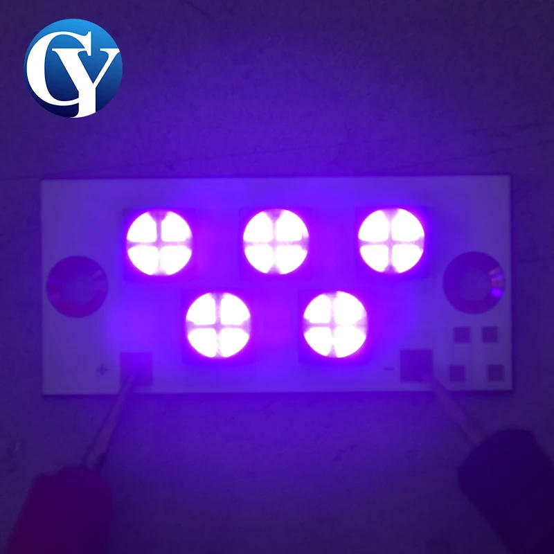 Description Picture 5 of item50W UV LED Light Curing Lamp Module 6565 365nm 385nm 395nm 405nm 3D Label Inkjet Printer Glue Resin Bottle Ink Curing PCB