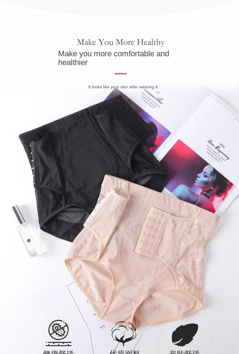 Description Picture 3 of itemWomens Tummy Control Waist Trainer Corset Butt Lifter Shapewear High Waist Body Shaper Briefs Slim Girdle Panties with Hook