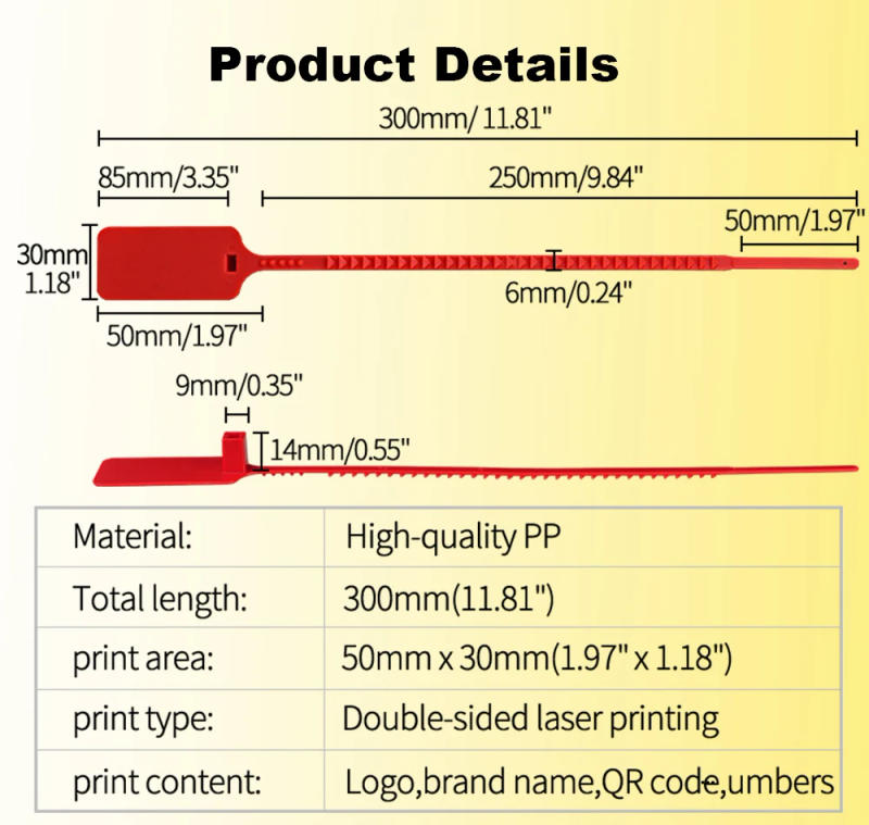 Description Picture 3 of item100Pcs Custom DIY Clothing Hang Tag Off Garment White Labels Security Seal Brand Tags Zip Ties for Clothes Shoes Bag 11.8 "