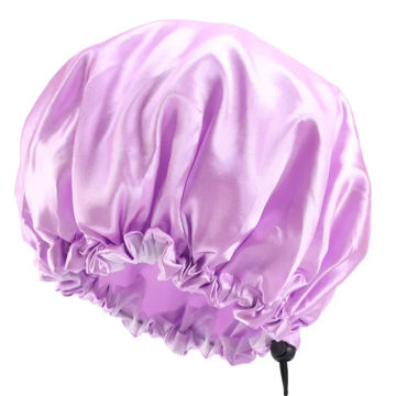 Reversible Satin Bonnet Hair Caps Double Layer Adjust Sleep Night Cap Head Cover Hat for Curly Springy Hair Styling Accessories