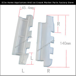 1 Pair 140 X 45 .4mm White Scrapers For BQL Hard Ice Cream Machine Brand New Parts