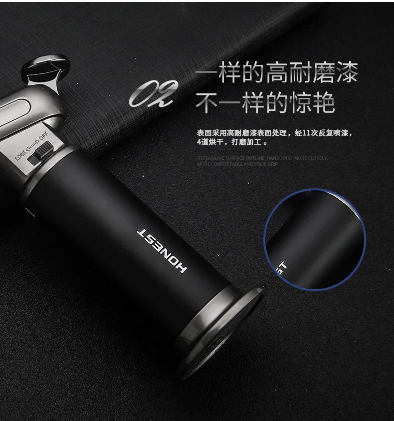 Description Picture 5 of itemOutdoor Direct Flush Lighter Inflatable High Temperature Spray Gun Double/Single Flame Adjustment Kitchen BBQ Ignition Tool