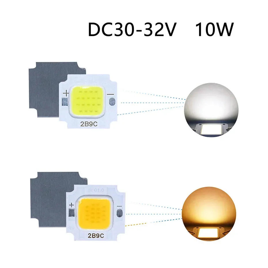 Description Picture 2 of item5pcs High Power 300mA LED COB Chips 10W DC 30-32V Light Beads SMD DIY For LED Bulb Floodlight Spotlight  Portable Work Lights