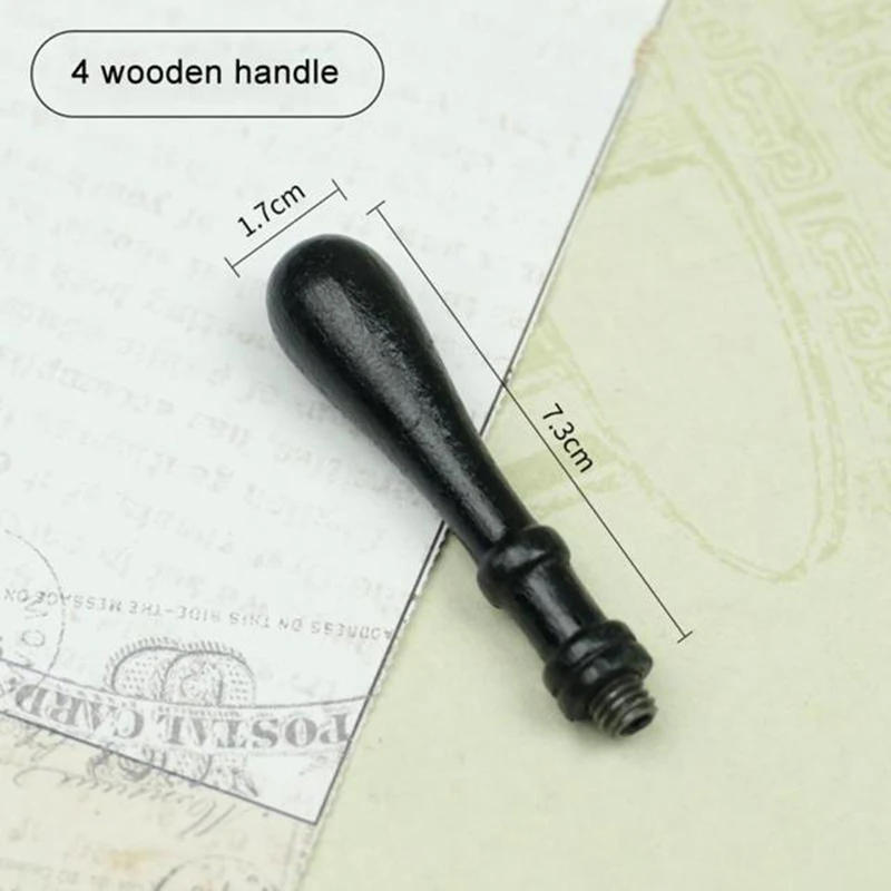 Description Picture 5 of itemNew Replacement DIY Sealing Wax Crafts Accessories Supplies Vintage Sealing Wax Stamp Handle Detachable Stamp Head Wooden Handle