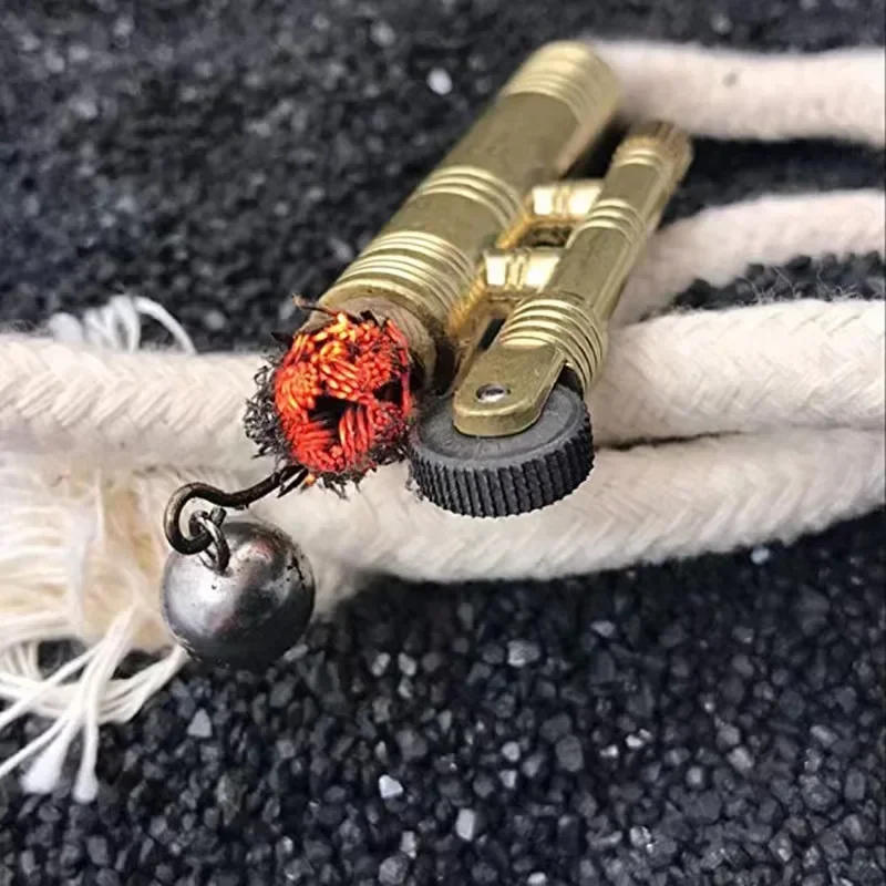 Description Picture 4 of itemNew Metal Windproof Match Rope Kerosene Lighter Outdoor Camping Survival Retro Vintage Tinder Smoking Accessories Gadgets