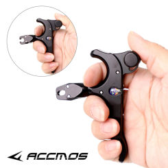 360 Degree Rotation Compound  Bow 4 Finger  Release Aid Adjustable Caliper Trigger Grip Thumb Release