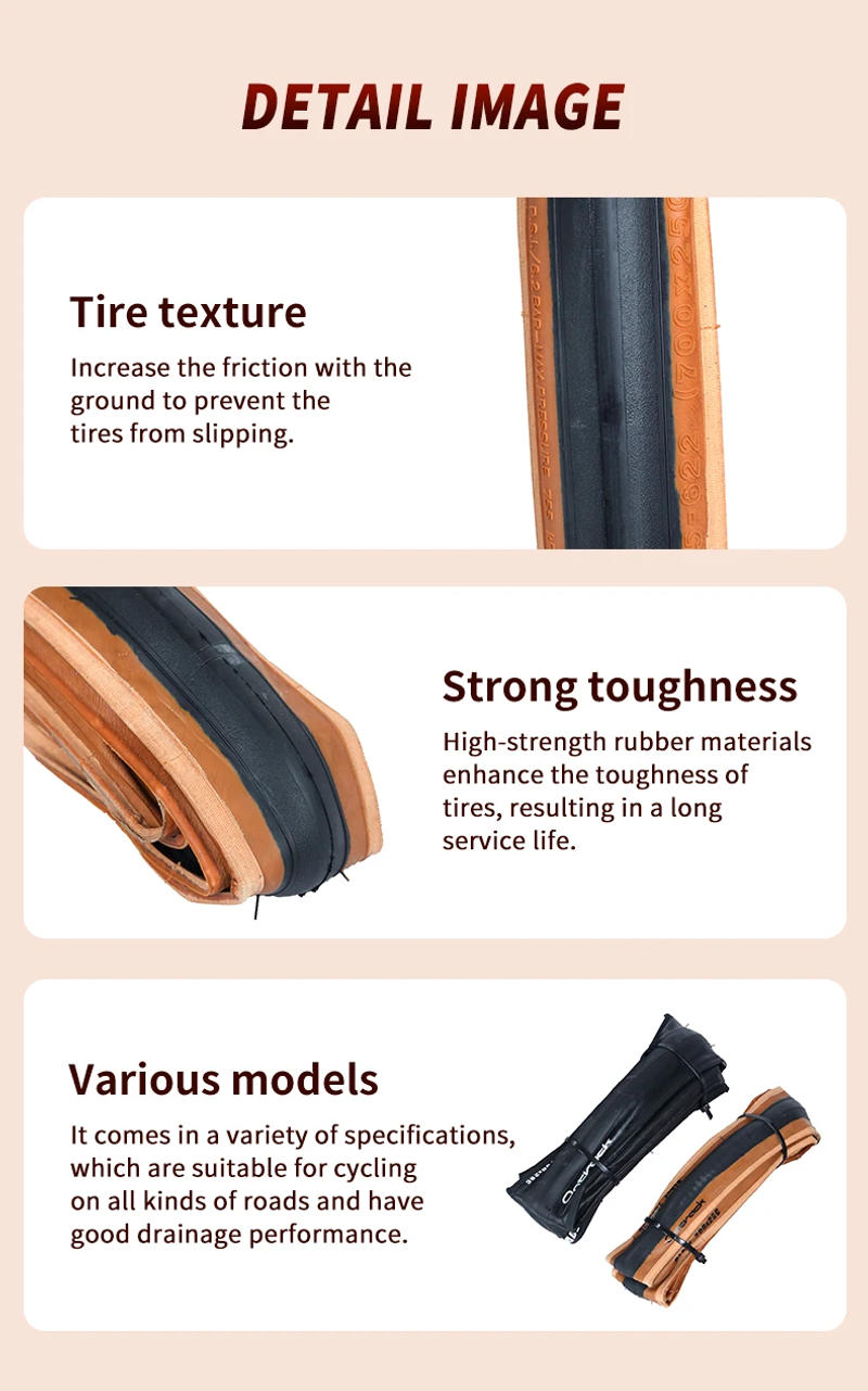 Description Picture 3 of itemOntrack Folded Tire Road 700X25C 28C Blade 30Tpi Skin Wall Black