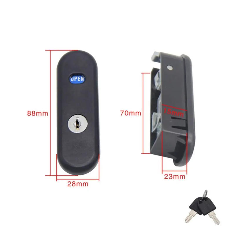 Description Picture 5 of itemNew Zinc Alloy File Cabinet Lock Anti-theft with Key Sliding Door Lock Furniture Security Drawer Lock File Cabinet