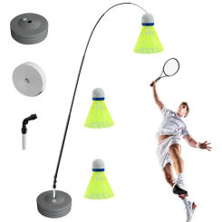 Badminton Training Kit Badminton Trainer Portable Single-Player Adjustable Height Badminton Rebound Trainer Badminton Training