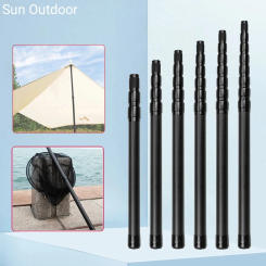 1.3-2.1M Canopy Pole Carbon Free Position Telescopic Tent Support Pole Outdoor Short Carbon Fiber Fishing Net Pole Accessories