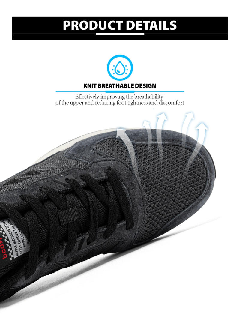 Description Picture 4 of itemBaasploa Men Walking Sneakers New Mesh Breathable Casual Shoes for Men Comfort Sport Shoes Non-Slip Wear Resistant Free Shipping