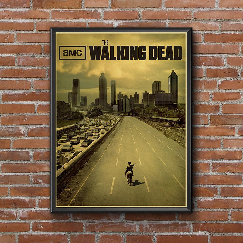 Description Picture 4 of itemVintage TV Movie Poster Film Kraft Paper Prints Posters Retro Wall Art Painting Bar Home Living Room Cinema Decoration Picture