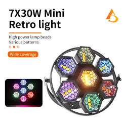 2-6pcs DMX Control /7x30w Retro Flash Light  RGB Wash Effect SoundFor Party Disco Club Light DJ Equipment Stage Effect Lighting
