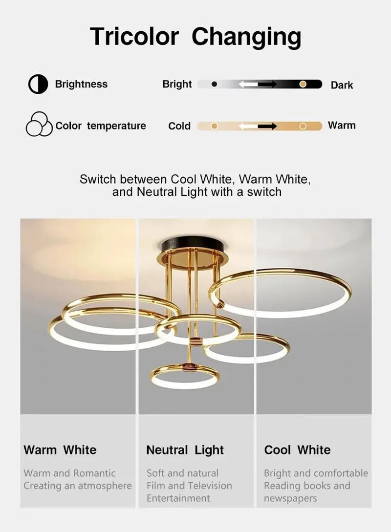 Description Picture 4 of itemNordic Designer Ceiling Lights Creative Simplicity Luminaire Bedroom Parlor Study Office Restaurant Hotel Hall Decor Chandelier