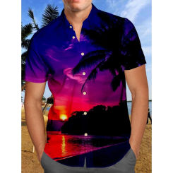 Men's Shirt Summer Casual Fashion Short Sleeved Shirt For Men Loose Breathable Hawaiian Shirt Man Casual Men's Clothing Top