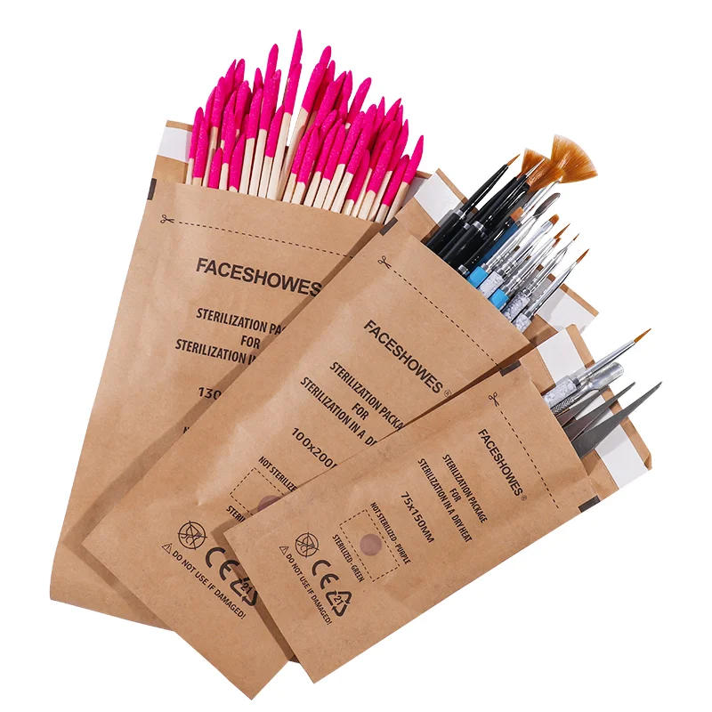 Description Picture 3 of item50/100Pcs Disposable Sterilization Disinfection Bag Set Nails Equipment Disinfection Accessories Nail Tools Sterilizer Kraft Bag