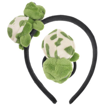 2pcs Animal Headwear Cartoon Tortoise Elastic Hair Rope Ponytail Holder Hair Clasp