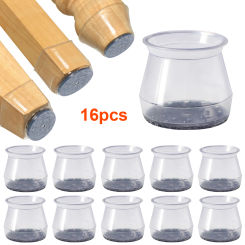 16Pcs Chair Leg Floor Protectors w/ Non-slip Felt Pad Furniture Chiar Leg Cup for Hardwood Floors, Protect Floors from Scratches
