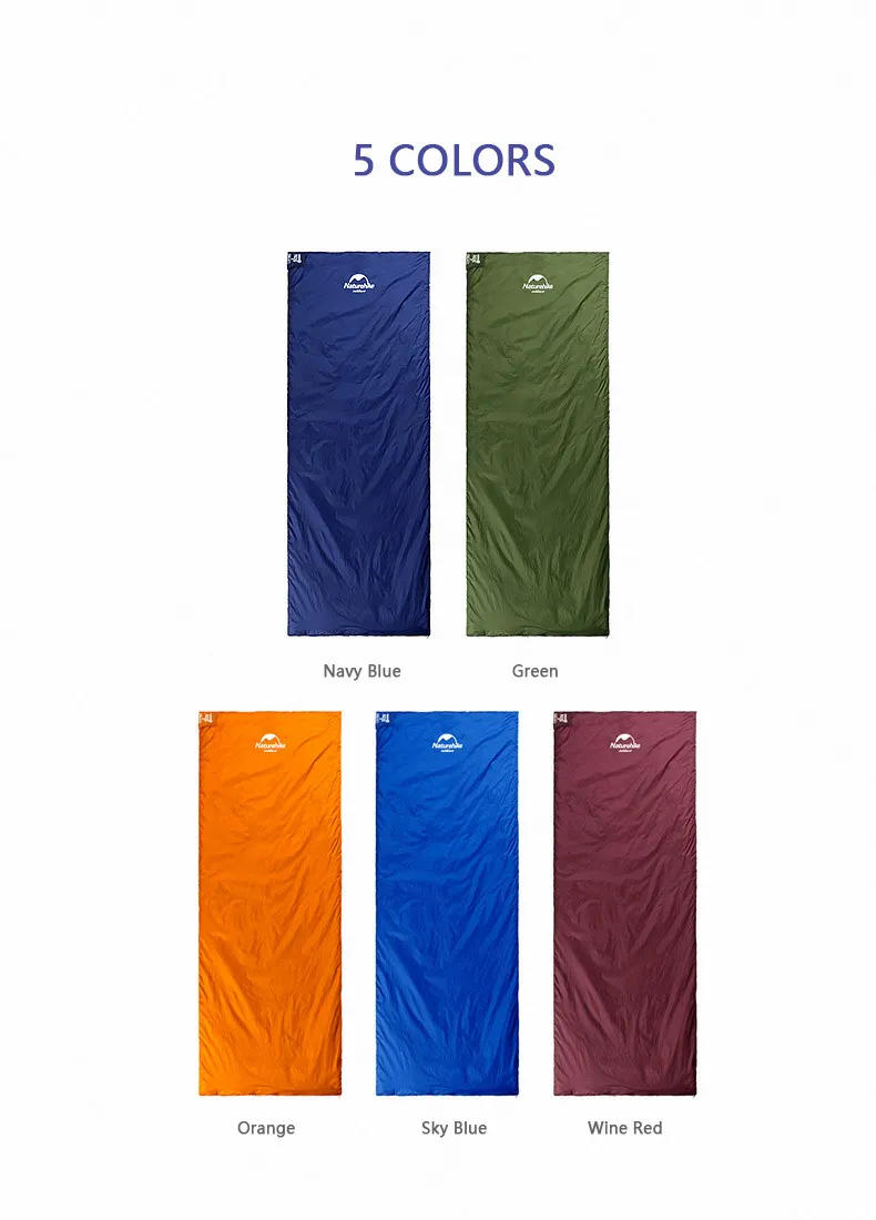 Description Picture 6 of itemNaturehike Sleeping Bag Ultralight Waterproof Cotton Sleeping Bag Nature Hike Summer Hiking Camping  Tent Sleeping Bag