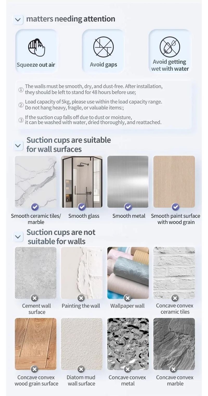 Description Picture 5 of itemNo Need To Drill Suction Cup Bathroom Drain Soap Storage Holder Soap Dish Storage Rack Bathroom Accessories