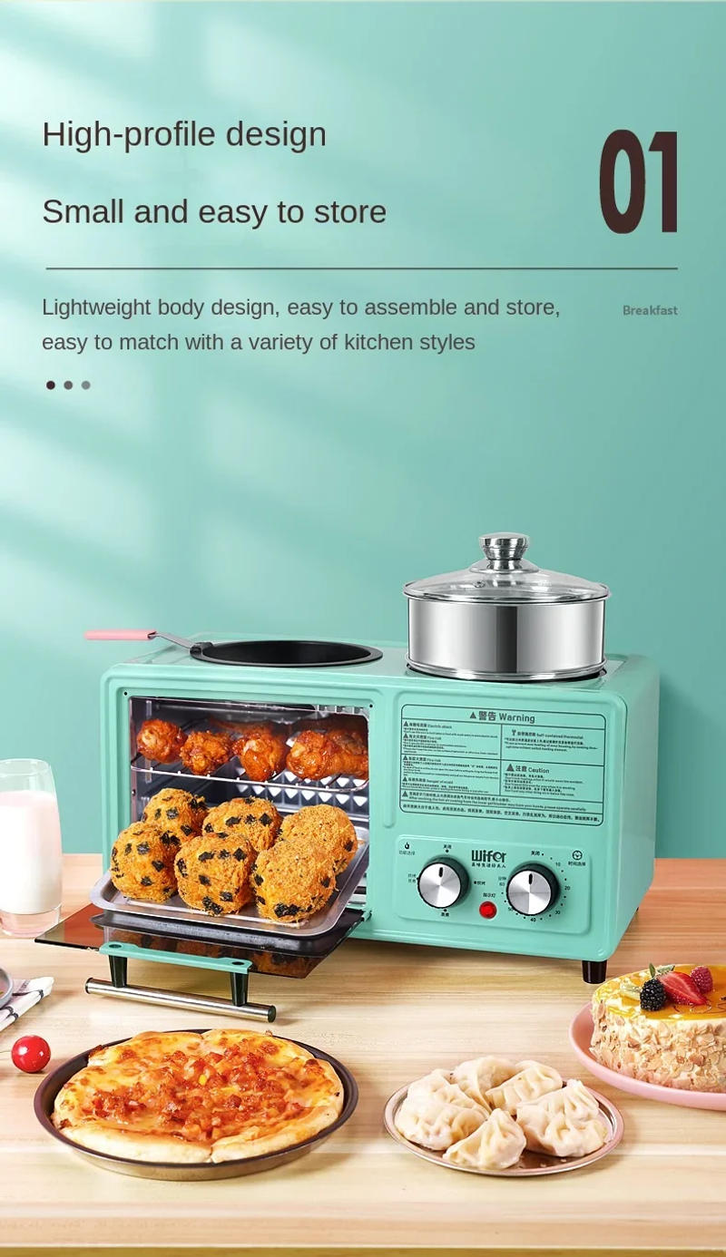 Description Picture 4 of item220V Multifunctional Breakfast Maker/ 4 in 1 Toaster and Oven/ Automatic Bread maker