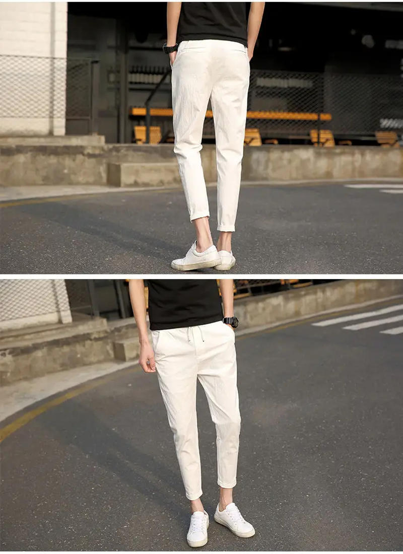 Description Picture 4 of itemSpring Autumn Simple Solid Trousers Fashion Men's Loose Casual High Street Business Harem Pants Men Bottom Male Clothes