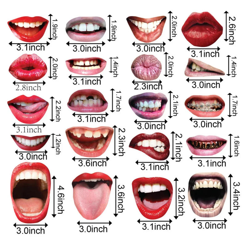 Description Picture 6 of item20Pcs/Set Adult Funny Lip Mouth DIY Photobooth Props Wedding Decoration DIY Photo Booth Birthday Party Wedding Decorations