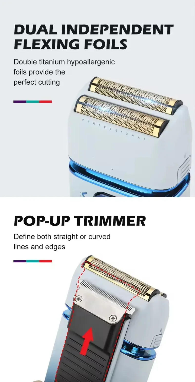 Description Picture 6 of itemVGR Hair Trimmer Professional Shaver Rechargeable Beard Trimmer Waterproof Beard Shaver Electric Shaving Machine for Men V-362