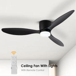Modern Ceiling Fans with Remote Control DC Motor 6 Speeds Winds Timing LED Ceiling Fan with Tricolor Lights Bedroom Ceiling Lamp