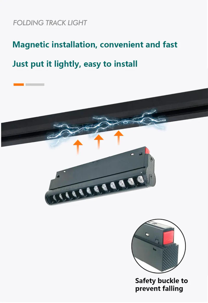 Description Picture 6 of itemNew LED Magnetic Track Light 48V Dimmable Dali Tuya Zigbee Magnet Grille Light Smart Dimming Magnetic Rail Lighting System