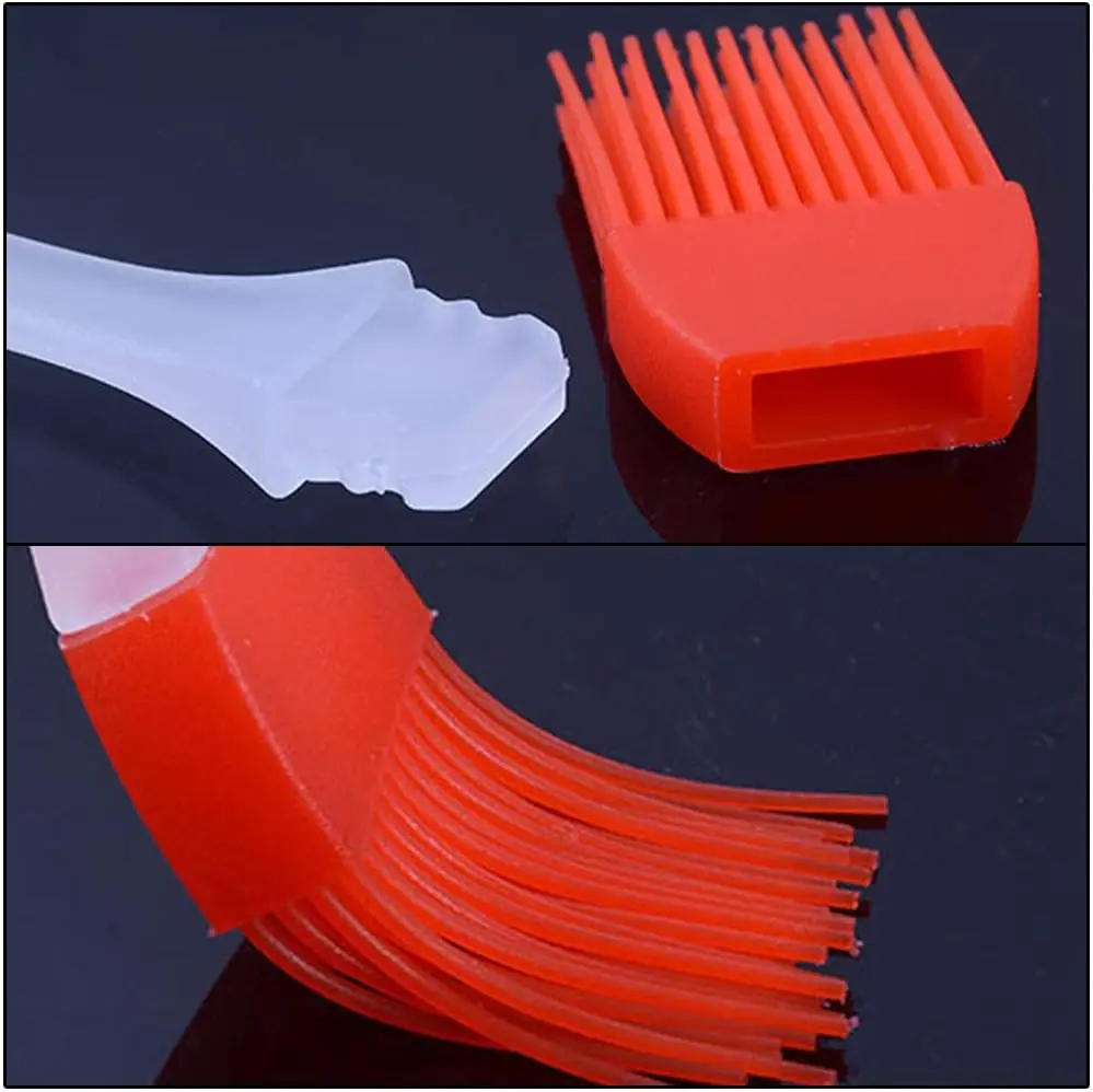 Description Picture 6 of item3PCS Silicone Basting & Pastry Brush Great for BBQ Meat Cake Heatproof Pastry Brush Set for BBQ Grill Baking Kitchen Accessories