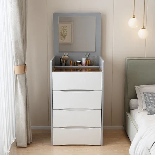 White Luxury Dressers Vanity Mirror Drawer