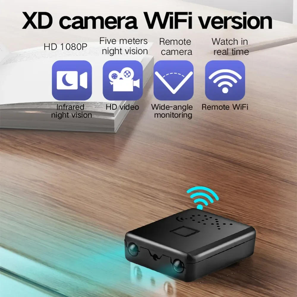 Description Picture 5 of item1080P HD Smallest Mini Camera WIFI Built-in Battery IP Remote Monitoring Camcorder IR Night Vision Body Cam Invisible Espia Cam