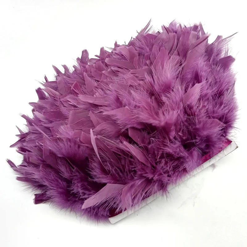 Description Picture 4 of item10 Yards /Lot Turkey Feathers Trims Fringe Ribbon DIy Plumes Clothes Dress Decoration Sewing Accessories Everything for Handmade