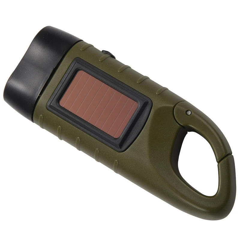 Description Picture 5 of itemMini Emergency Hand Crank Dynamo Solar Flashlight Rechargeable LED Light Lamp Charging Powerful Torch For Outdoor Camping