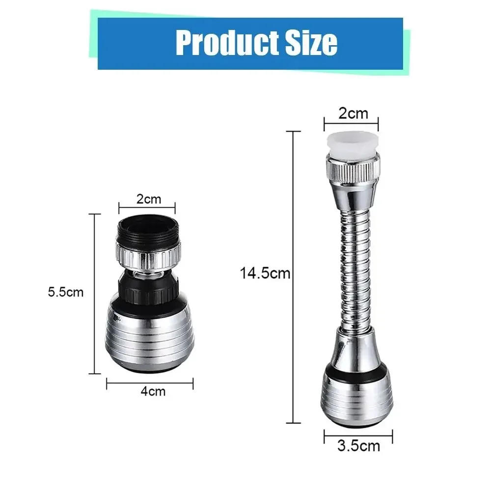 Description Picture 3 of item360 Degree Faucet Rotating Bubbler Filter Nozzle Booster Nozzle Extender Anti Splash Head Water Saver Bathroom Kitchen Tools