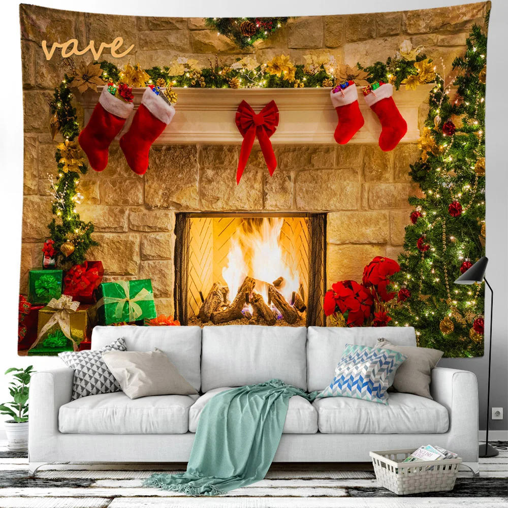 Description Picture 6 of itemChristmas Tree Decoration Tapestry, Wall Hanging, Boho Hippie Cloth Fabric, Large Aesthetic Decorative, Home Room Decor